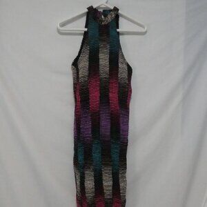 Source Unknown | P2P 12.5 inches measured | Vibrant Striped Sleeveless Dress